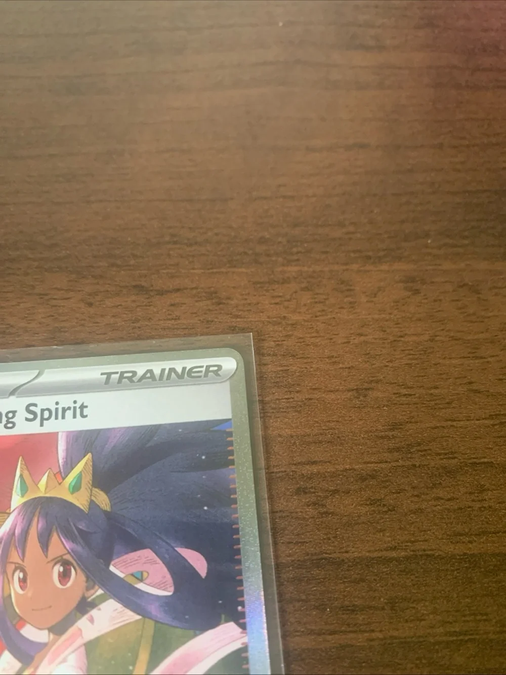 Iris's Fighting Spirit TCG Card - Pink and Purple Artwork